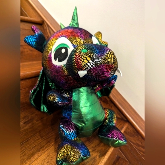 Dragon plush Caravan Softoys Bling Rainbow Dragon 19" - Picture 5 of 6